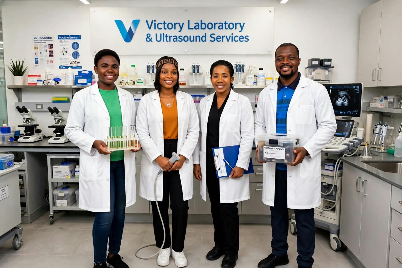 Medical examination at Victory Laboratory and Ultrasound Services